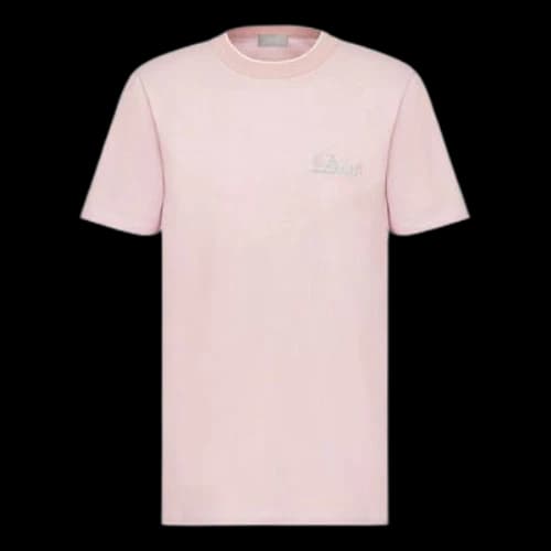 DIOR x KENNY SCHARF Crossover FW21 Cotton Knit Short Sleeve Pink