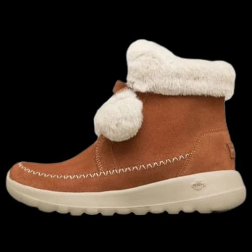 Skechers On-The-Go Joy Pompom Snow Boots 'Brown White' (Women's)
