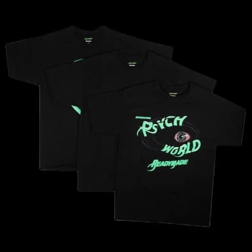 Psychworld x Readymade T-Shirts (3 Pack) 'Black'