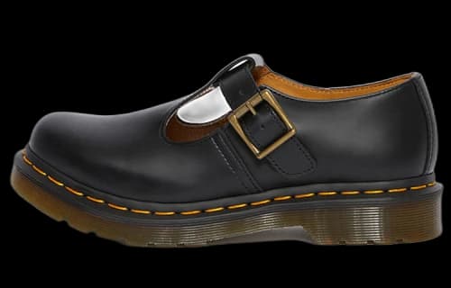 Dr. Martens Polley Smooth Leather Mary Janes Black (Women's)