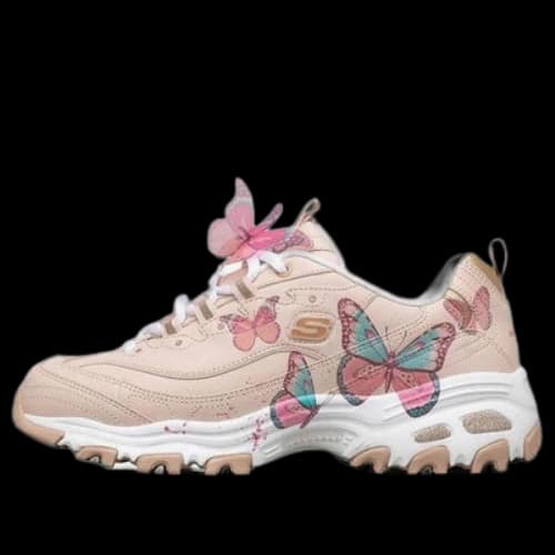 Skechers D'lites 1.0 Low-Top Running Shoes Pink (Women's)