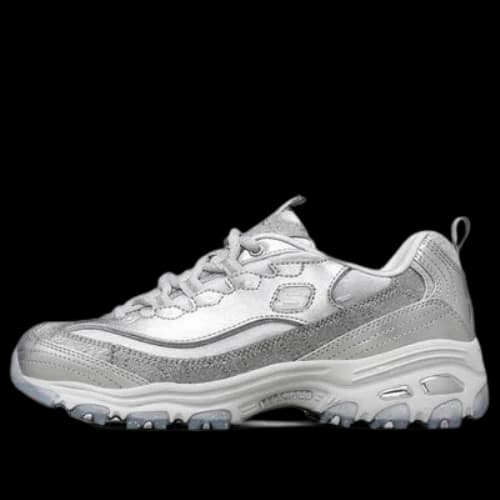 Skechers D'Lites 1.0 low Running Shoes GS Silver (Women's)