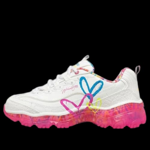 James Goldcrown x Skechers D'Lites Crystal Low Top Running Shoes Pink/White (Women's)