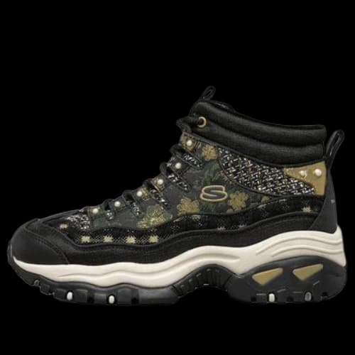 Skechers Energy High-Top Running Shoes Black/Gold (Women's)