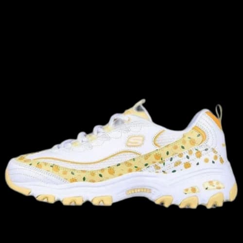 Skechers D'lites 1.0 Shoes 'White Yellow' (Women's)