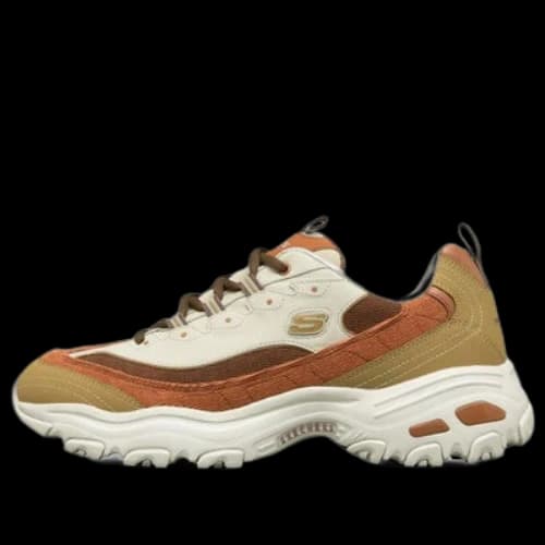 Skechers D'Lites 1.0 'Cream Brown Orange' (Women's)