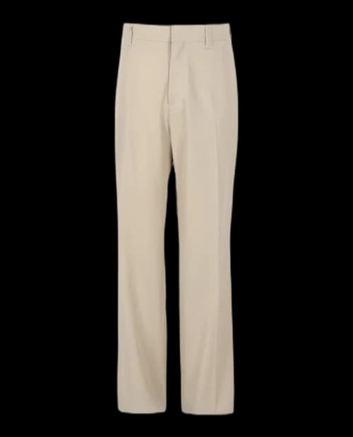 Ferragamo Stitched Wide Leg Trousers Bone