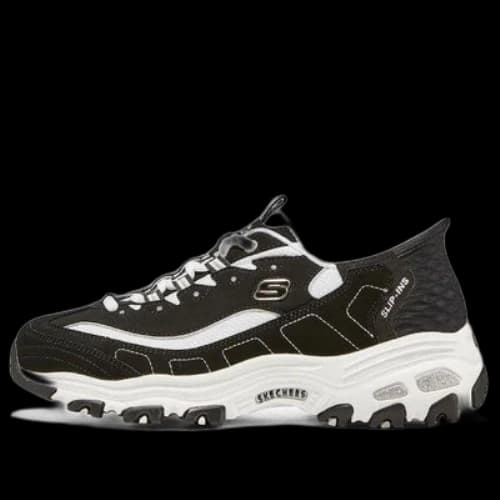 Skechers D'Lites 1.0 Chunky Sneakers 'Black White' (Women's)
