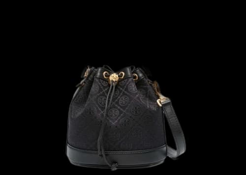Tory Burch T Monogram Bucket Bag Black