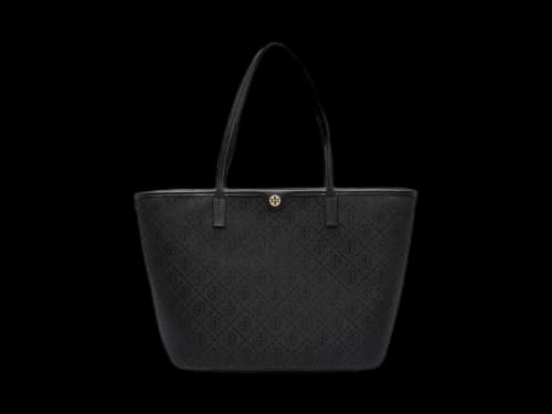 Tory Burch T Monogram Zip Tote Black