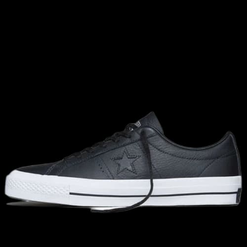 Converse Unisex One Star Leather Low-Top Sneakers Black/White