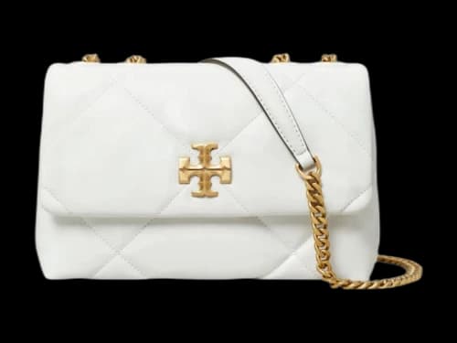 Tory Burch Kira Diamond Quilt Small Convertible Shoulder Bag Blanc