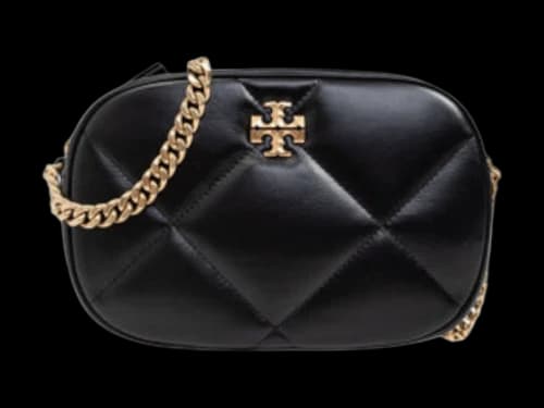 Tory Burch Kira Diamond Quilt Camera Bag Black