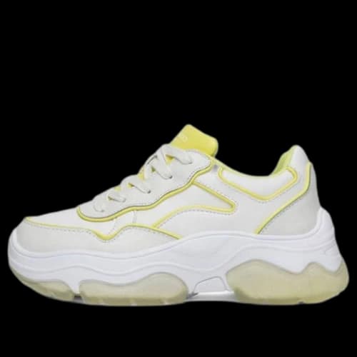 Skechers AMP'D Sport Shoes White/Yellow (Women's)