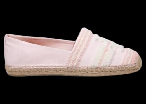 Tory Burch Double T Espadrille Pink Tulle (Women's)