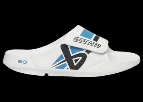 OOFOS OOahh Sport Flex Slide Bauer White