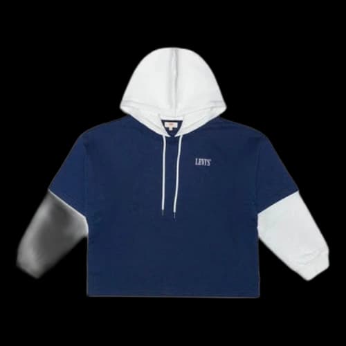 Levi's Splicing Casual Hoodie Blue (Women's)