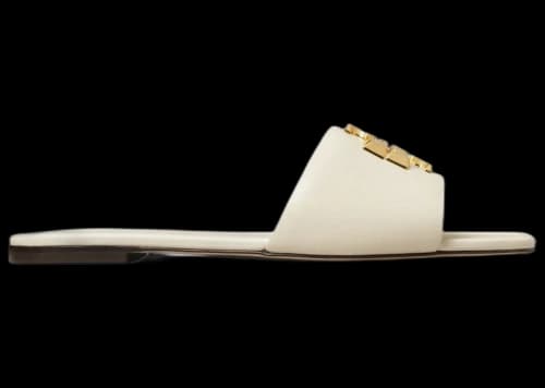 Tory Burch Eleanor Slide Light Cream Gold (Women's)
