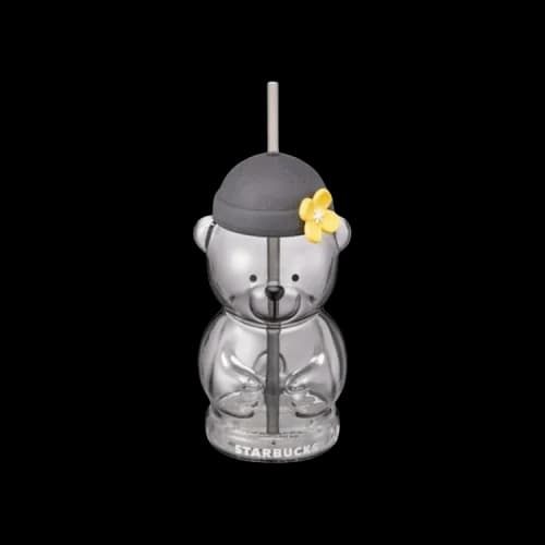 Starbucks Bearista Glass Tumbler 'Grey' (Jeju Exclusive)