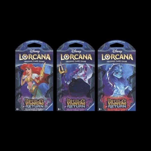 Disney Lorcana: Ursula's Return Sleeved Booster Pack Art Bundle (Set Of 3)