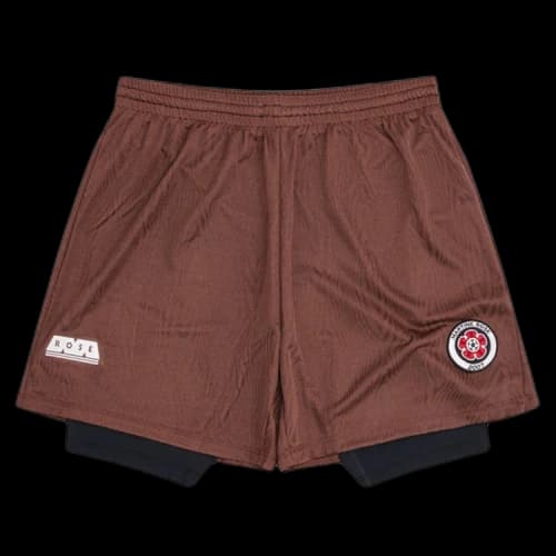 Martine Rose Double Football Shorts 'Brown'