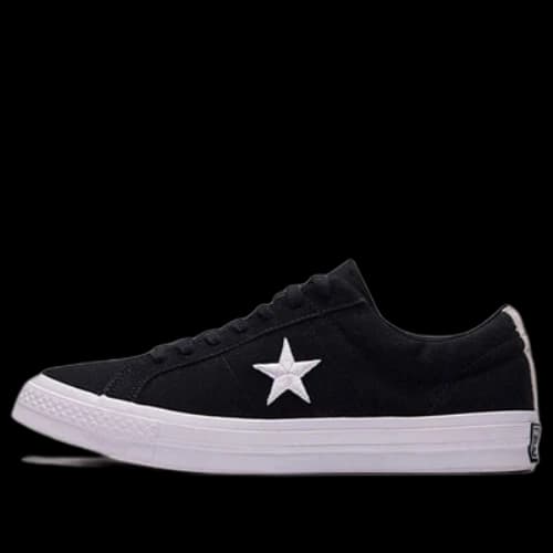 Converse One Star Wear-resistant Non-Slip Low Tops Shoe Black White