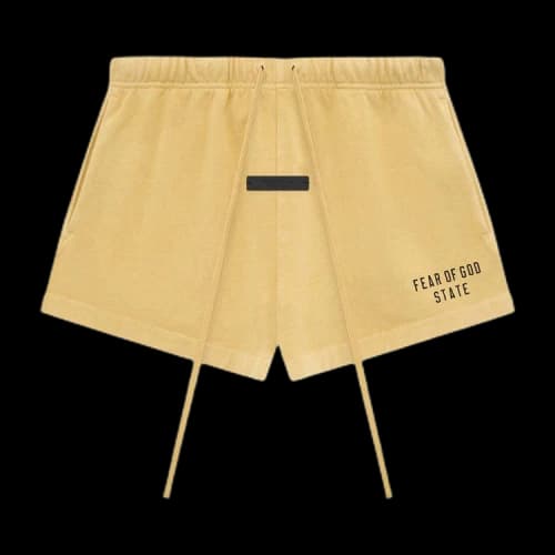 Fear of God Essentials Women's Heavy Jersey Running Shorts Amber