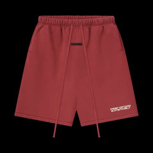 Fear of God Essentials Relaxed Sweatshort 'Crimson'