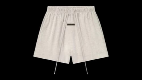 Fear of God Essentials Womens Classic Jersey Sweatshort Heather Stone