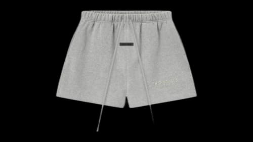 Fear of God Essentials Womens Classic Fleece Sweatshort Concrete Heather