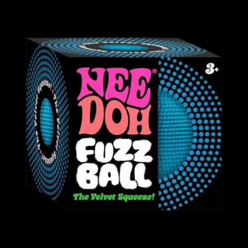 NeeDoh Fuzzball The Velvet Squeeze Squishy Fidget Toy 'Blue'