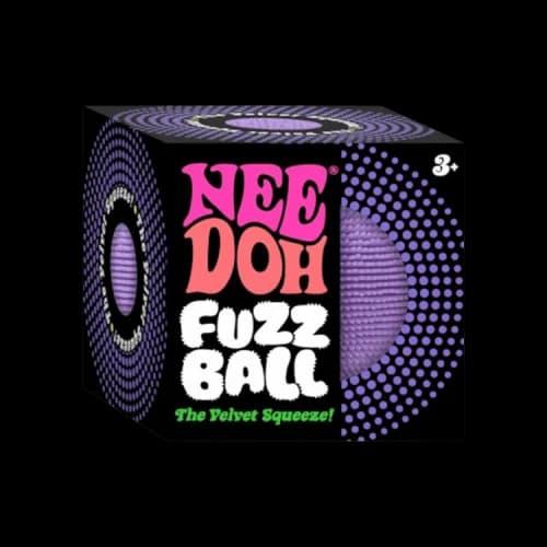NeeDoh Fuzzball The Velvet Squeeze Squishy Fidget Toy 'Purple'