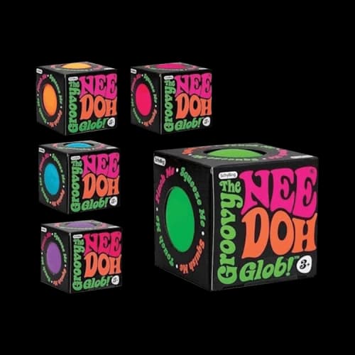 NeeDoh The Groovy Glob! Squishy Fidget Toy 5x Lot 'Pink/Orange/Purple/Green/Blue'