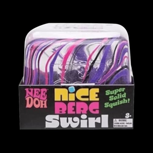 NeeDoh Jumbo Swirl Nice Berg Squishy Fidget Toy 'Purple'