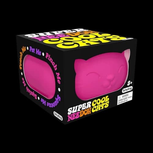NeeDoh Super Cool Cat Squishy Fidget Toy 'Pink'
