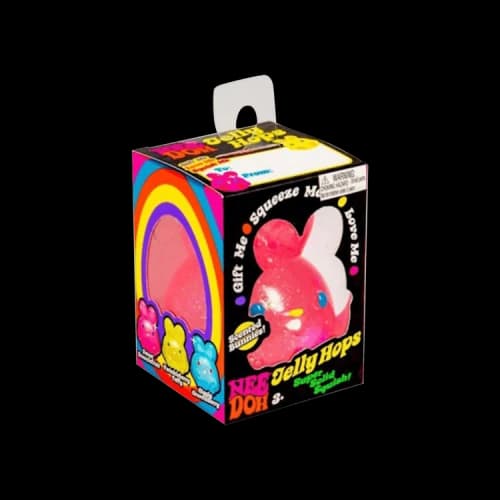 NeeDoh Jelly Hops Scented Bunny Squishy Fidget Toy 'Pink'