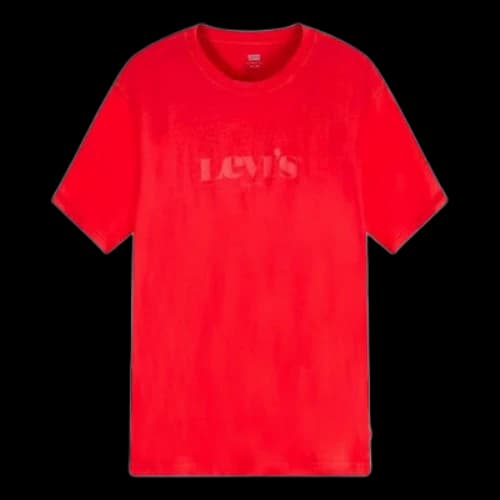 LEVI'S Levis Alphabet Logo Round Neck Short Sleeve Red