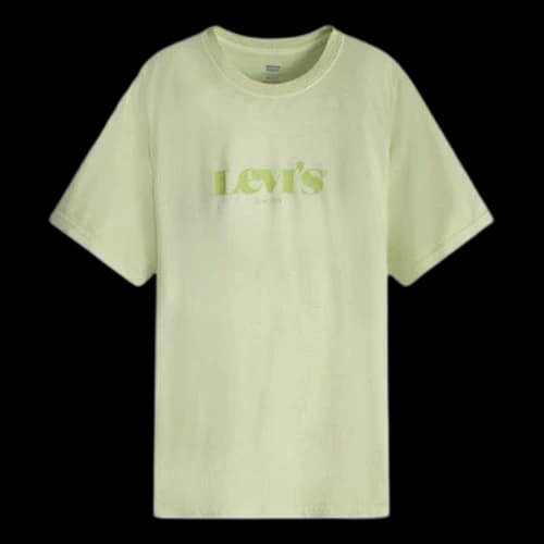 LEVI'S Levis Logo Round Neck Pure Cotton Pullover Short Sleeve Green