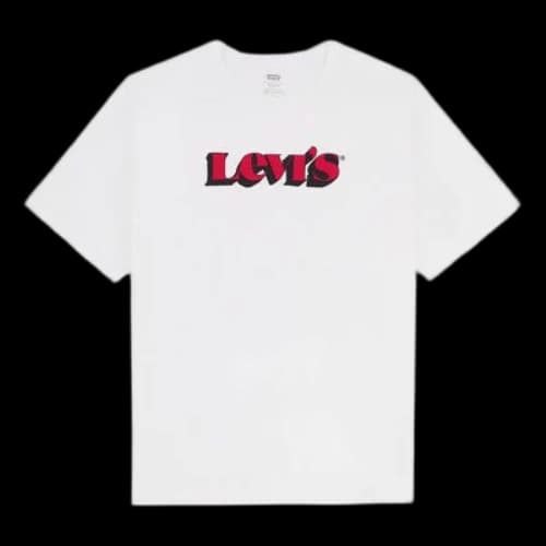 LEVI'S Levis Round Neck Printing Short Sleeve White