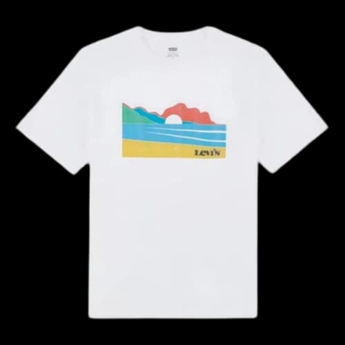 LEVI'S Levis Printing Round Neck Short Sleeve White