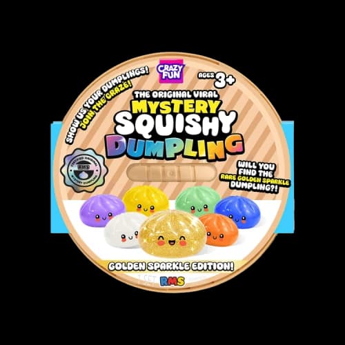 Crazy Fun Squishy Bun Charming Mystery Dumplings Golden Sparkle Blind Box 'Multicolor'