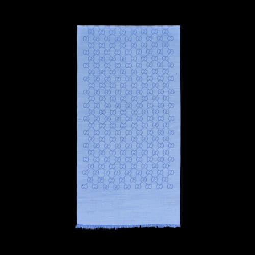 Gucci GG Logo Scarf Nile Sky Blue