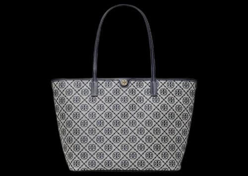 Tory Burch T Monogram Zip Tote Navy