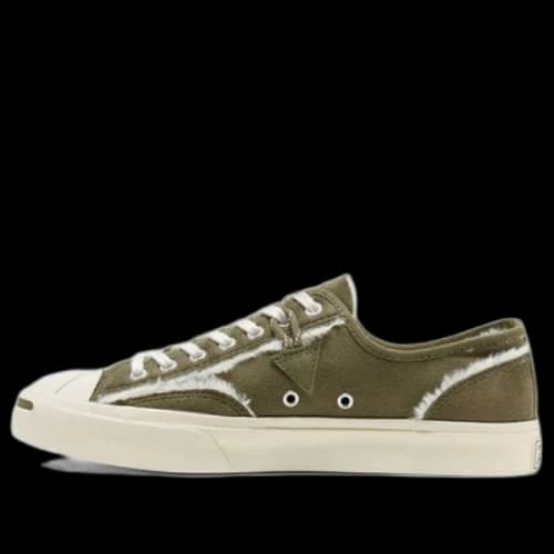 Converse Faux Fur-Lined Leather Jack Purcell 'Green White'