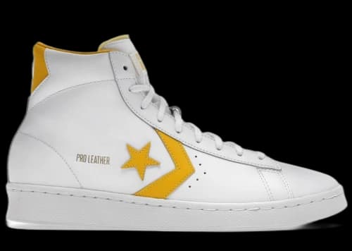 Converse Pro Leather Hi White Amarillo