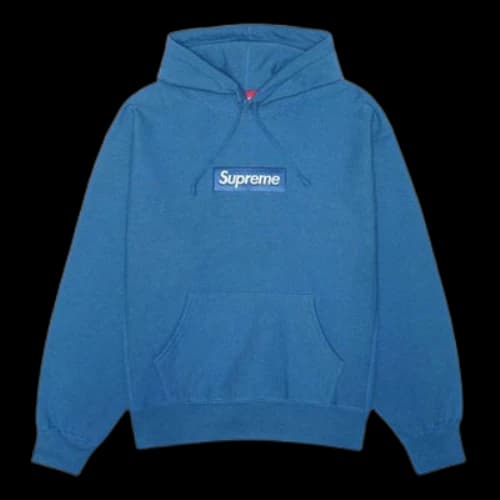 Supreme FW23 Box Logo Hooded Sweatshirt 'Blue'