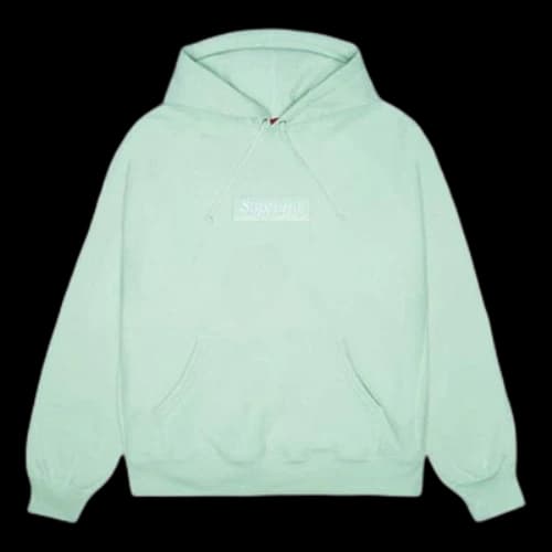 Supreme FW23 Box Logo Hooded Sweatshirt 'Light Green'