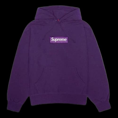 Supreme FW23 Box Logo Hooded Sweatshirt 'Purple'