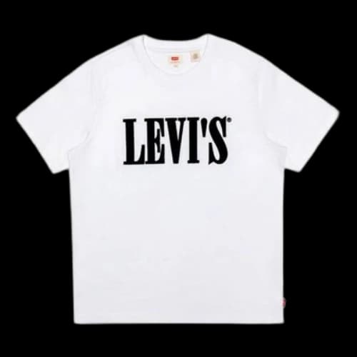LEVI'S Levis Casual Pure Cotton Round Neck Short Sleeve White