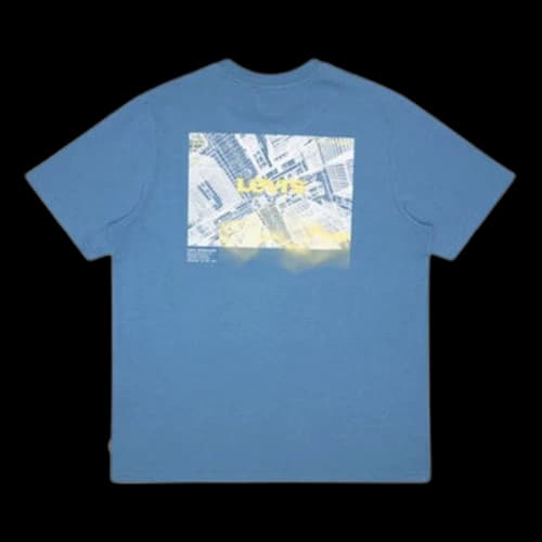 LEVI'S Levis Round Neck Logo Short Sleeve Blue T-Shirt